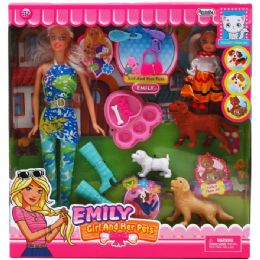 12 Wholesale 11.5" Emily Doll W/ Mini Doll Pets & Access
