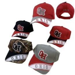 24 Wholesale Ohio Hat Banner On Bill