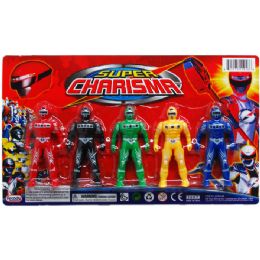 72 Wholesale 5pc 3.75" Power Action Figures On Blister Card