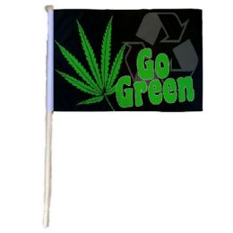 72 Wholesale Flag Go Green Cannabis Recycle