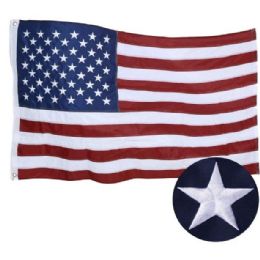 10 Bulk Embroidered American Flag
