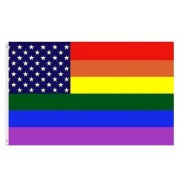 24 Bulk Rainbow Flag Us Stars