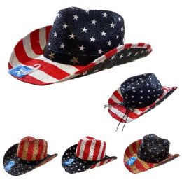 24 of Americana Cowboy Hat Stars And Stripes Hatband With Stars