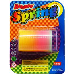 96 Pieces 2.5" Rainbow Magic Spring - Toys & Games