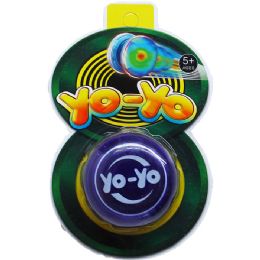 96 Wholesale 2.25 Inch Yoyo On Blister Card 3 Assorted Styles