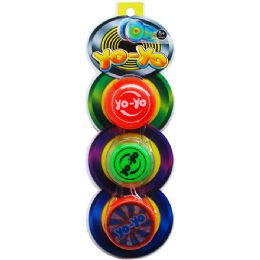 72 Wholesale 3 Piece 2.25" Inch Yoyo On Blister Card