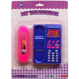 36 Units of 5.5 Inch B/o Princess Phone On Blister Card 2 Assorted - Novelty Toys