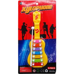 72 Wholesale 10-Inch Xylophone On Blister Card, 2 Assrt Clrs