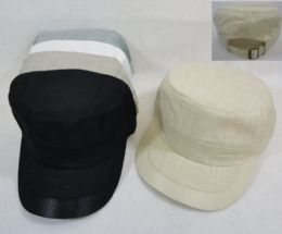 36 Pieces Cotton Cadet Hat With Mesh Solid And Marl - Sun Hats
