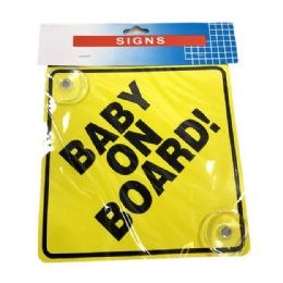 60 Pieces BABY ON BOARD Suction Cup Car Sign - Auto Maintenance