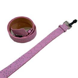 24 Pieces Belt Pink Sparkle All Sizes - Belts