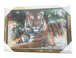 12 Units of Tiger And Lady Canvas Picture Wall Art - Wall Decor