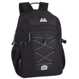 24 Wholesale 19 Inch Bungee Jacquard Cord Backpack With Padded Laptop Section