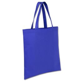 100 Pieces 15 X 14 Non Woven Tote Bag Blue - Tote Bags & Slings