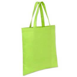 100 Pieces 15 X 14 Non Woven Tote Bag Lime - Tote Bags & Slings