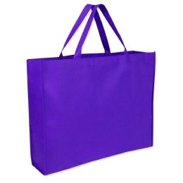 100 Wholesale 19 Inch Non Woven Tote Bag - Purple