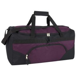 24 Pieces 22 Inch Duffel BagS- Purple - Duffel Bags