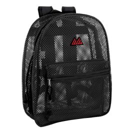 24 Pieces Premium Quality Mesh 17 Inch BackpacK- Black - Backpacks 17"