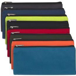 96 of Pencil Pouches 8 Color Assorted