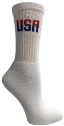 60 Wholesale Yacht & Smith Kids Cotton Crew Socks White Usa Size 6-8