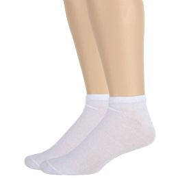 120 Pairs Men's Cotton Ankle Socks Solid ColorS- White - Womens Ankle Sock