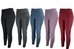 Womens Stretch Long Leggings In Assorted Colors