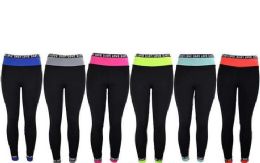Womens Love Stretch Long Leggings In Assorted Colors