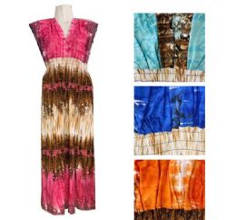 Womens Printed Long Maxi Dress In Assorted Color And Size