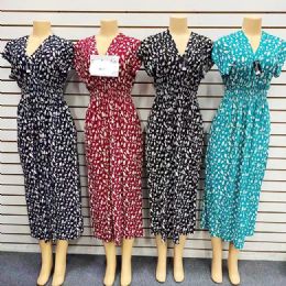 Womens Printed Long Maxi Dress In Assorted Color And Size