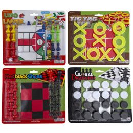 Wholesale Footwear Classic Games 4ast Tictac/snakes Ladders/red Blkchessglobal Draughts On Blister Card