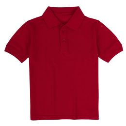 24 Pieces Kid's Short Sleeve Polo - ReD- Size 7-8 - School Uniforms
