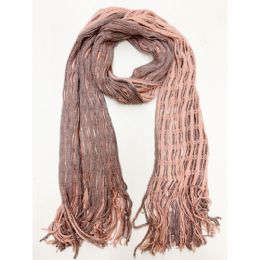 24 Wholesale Women Double Winter Layer Scarf In Assorted Color