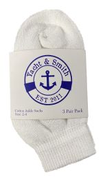 Yacht & Smith Kids Value Pack Of Cotton Ankle Socks Size 2-4 White