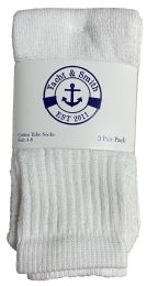 84 Wholesale Yacht & Smith Kids White Cotton Tube Socks Size 4-6