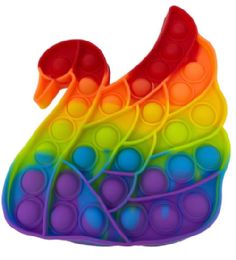 24 Wholesale Swan Push Pop Bubble Toys