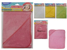96 Wholesale Baby Hooded Towel