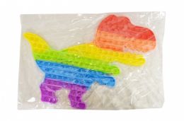 4 Pieces Bubble Pop Toy Jumbo Rainbow Dinosaur - Fidget Spinners