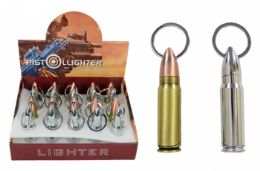 20 Wholesale Bullet Lighter Keychain