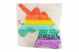 4 Units of Bubble Pop Toy Jumbo Rainbow Unicorn - Fidget Spinners