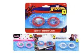36 Wholesale Swim Goggles Kids Assorted Licensed Pre Priced