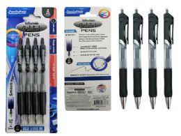 144 Wholesale 4pc Retractable Gel Pen