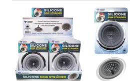 24 Units of Silicone Sink Strainer With Stainless Steel Rim - Strainers & Funnels