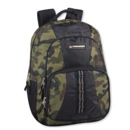 24 Wholesale 18 Inch Camo Daisy Chain Backpack - Green