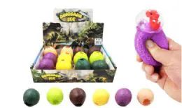 72 Units of Dinosaur Egg Squish Ball - Slime & Squishees