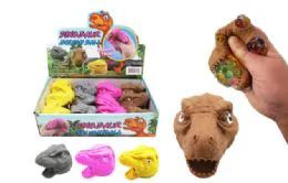 72 Units of Dinosaur Head Squish Ball - Slime & Squishees