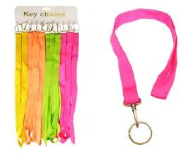 72 Wholesale Solid Color Lanyard Neon