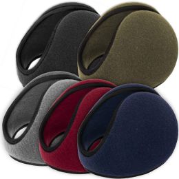 100 Bulk Adult Fleece Ear Muffs - 5 Assorted Colors