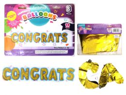144 Wholesale Congrats Letter Balloons