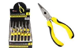 24 Units of Long Nose Pliers Cushion Grip 5 Inch - Pliers