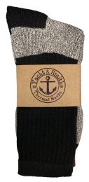 36 Wholesale Yacht & Smith Womens Cotton Thermal Crew Socks, Cold Weather Boot Sock, Size 9-11